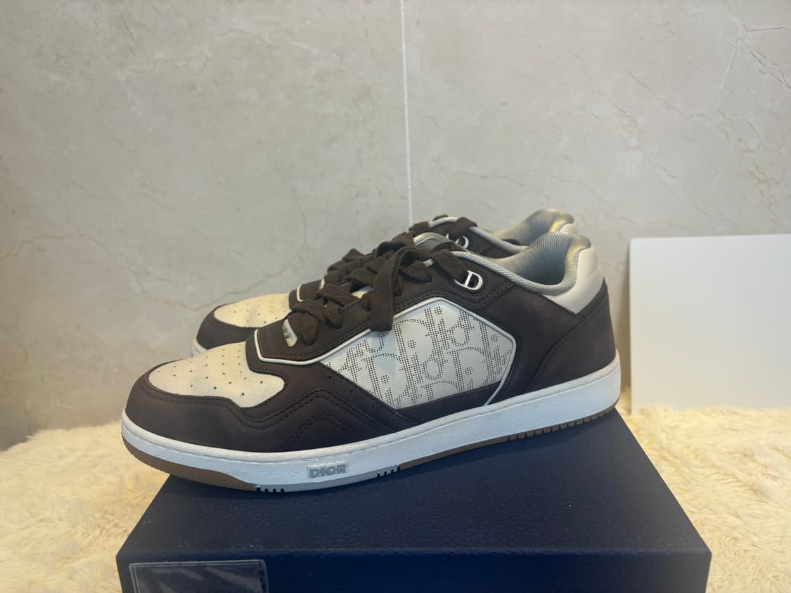 (44) 디올 B27 로우탑스니커즈 브라운 상품이미지3