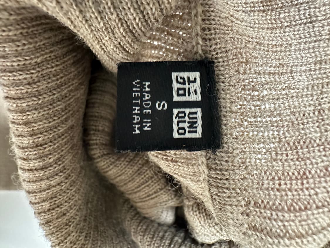 유니클로 메리노울 터틀넥 베이지 S 상품이미지3