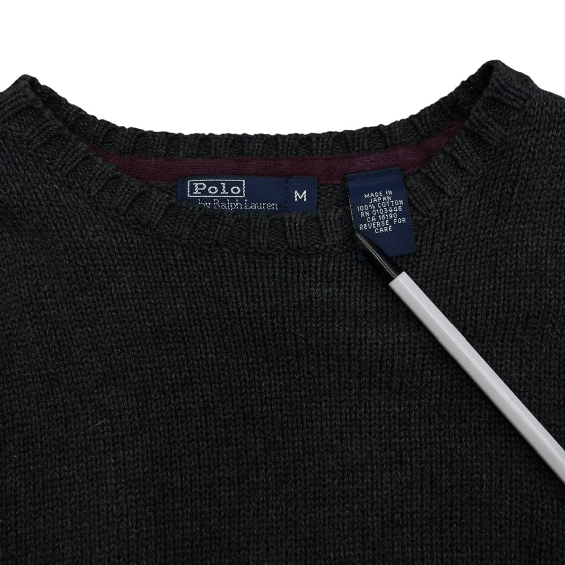 폴로 랄프로렌 버건디 차콜 니트 M 상품이미지5