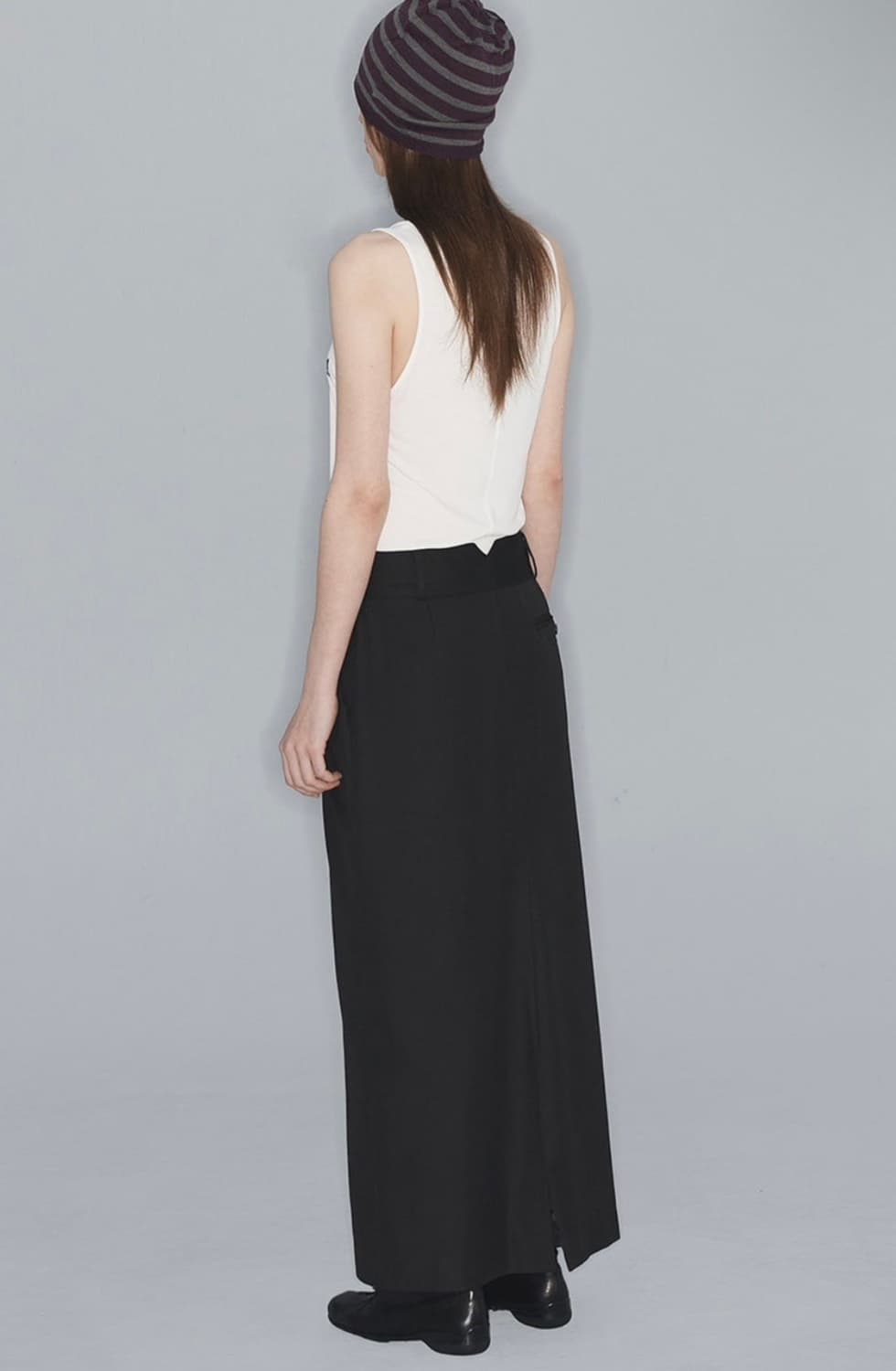 openyy FLY OUT MAXI SKIRT, GREY 오픈와이와이 상품이미지2