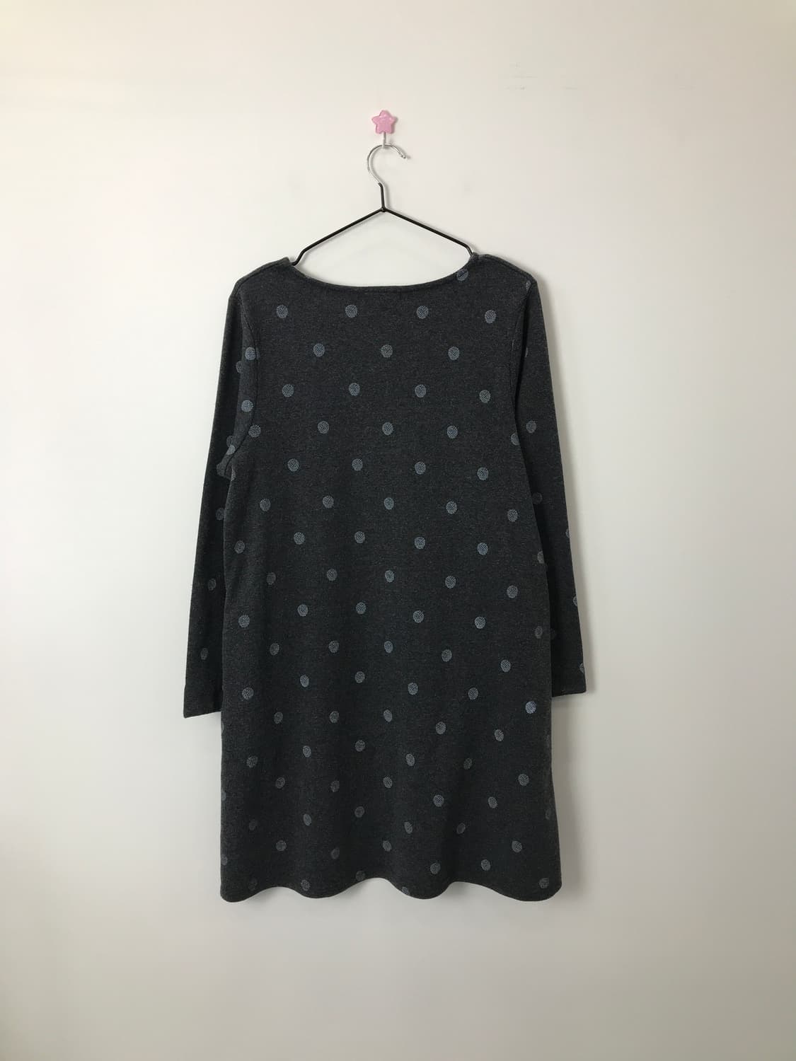 Jpn Grey Pin-dot Knit Dress 상품이미지2