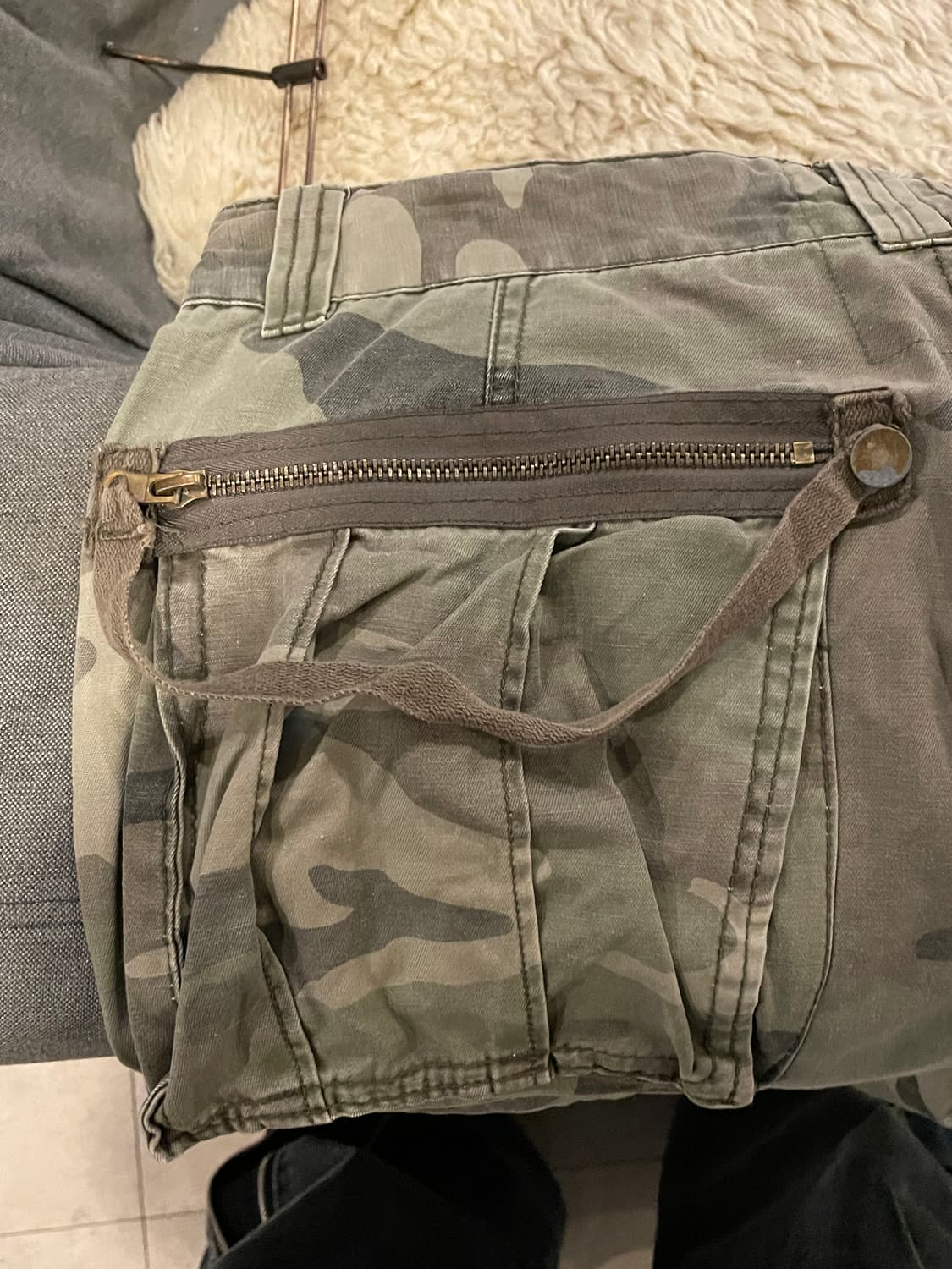 Time credit 타임크레딧 카모 카고 반바지 상품이미지6