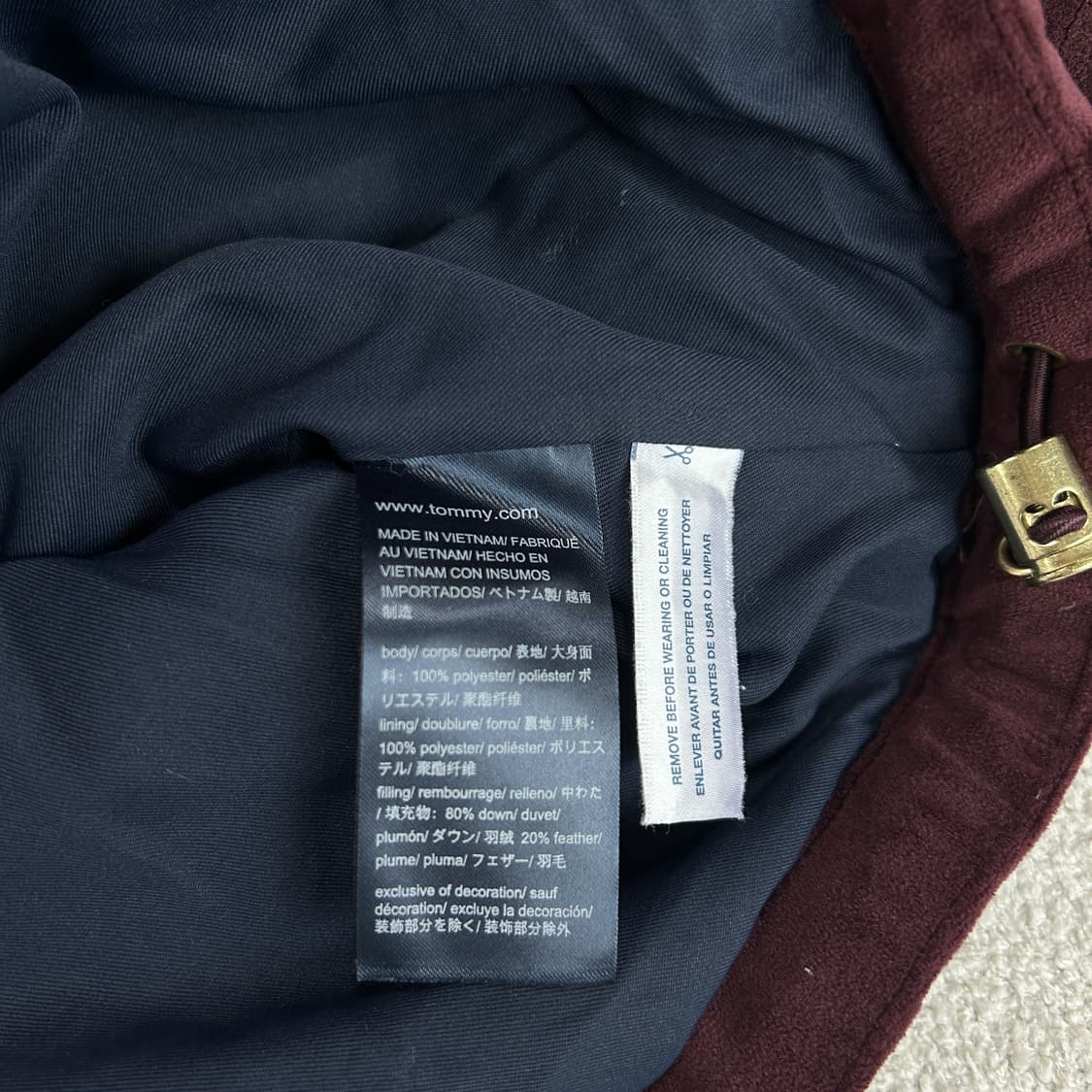 타미힐피거 벨벳 퍼플 여성 패딩 s 상품이미지3
