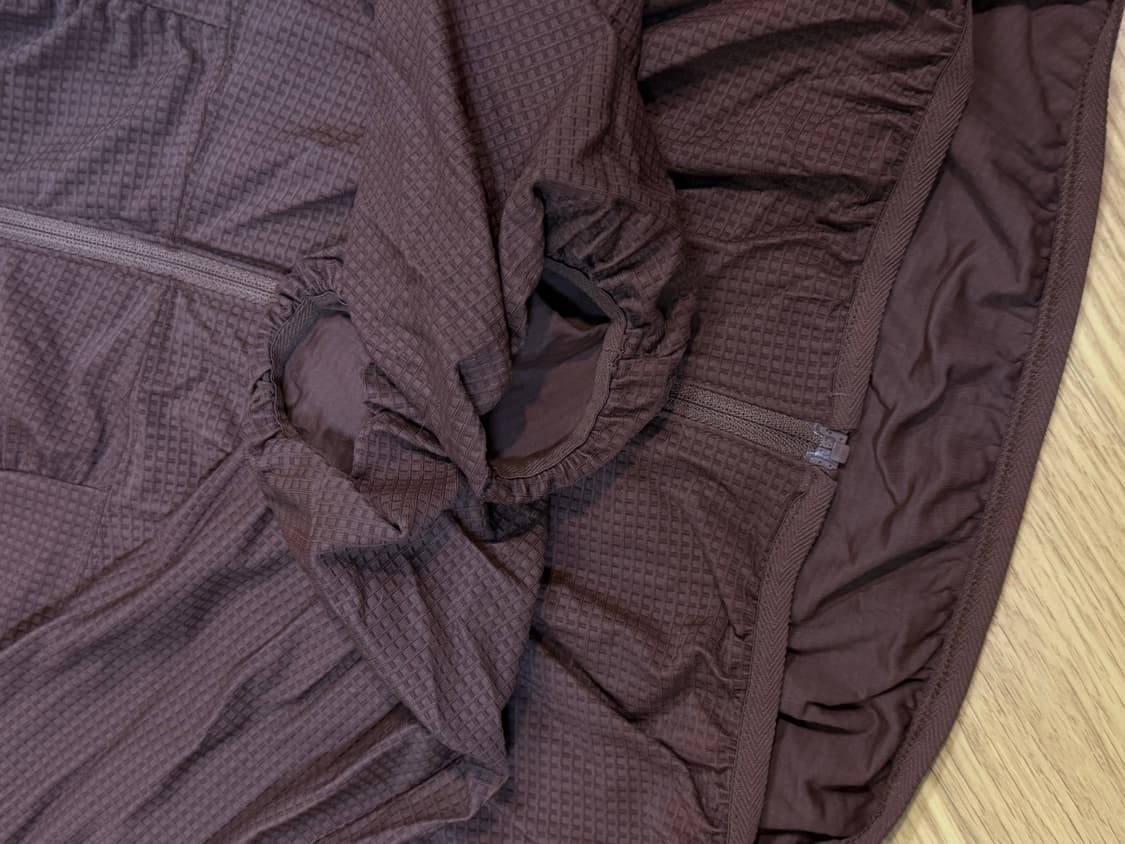 미스치프 후디드 와플 집업 브라운 S 상품이미지5