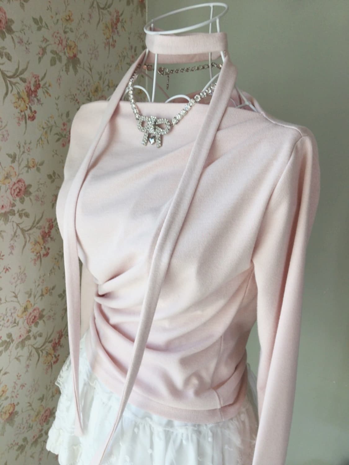 히메갸루 로걀♥핑크 셔링 티셔츠 상품이미지2