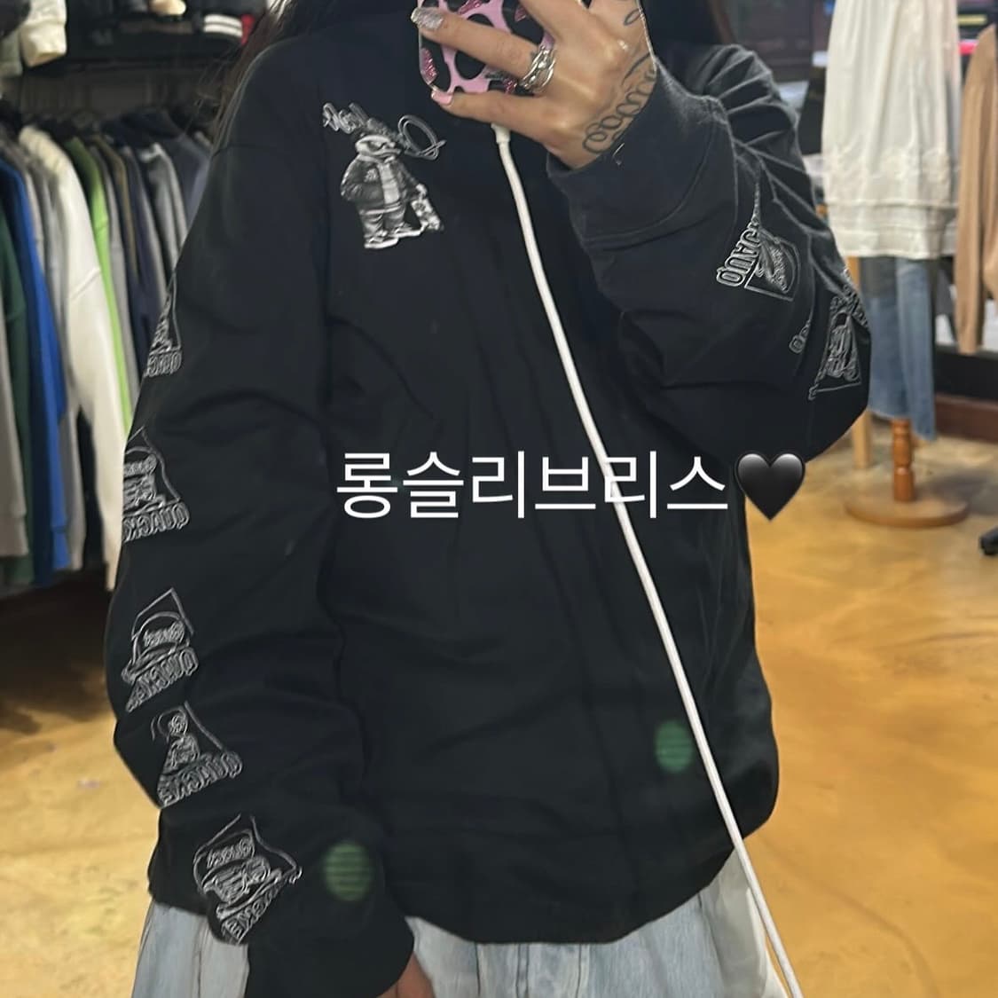 비원소울 스캐이트보드 프린팅 롱슬리브리스티L 상품이미지3