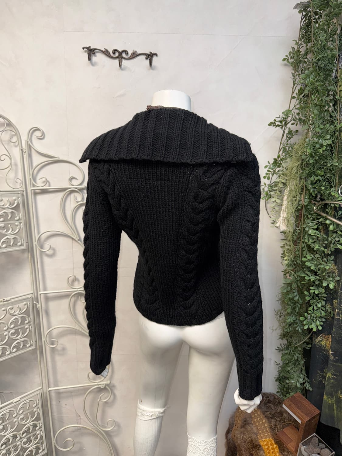 Replay black wool twist knit zipup (새제품) 상품이미지9