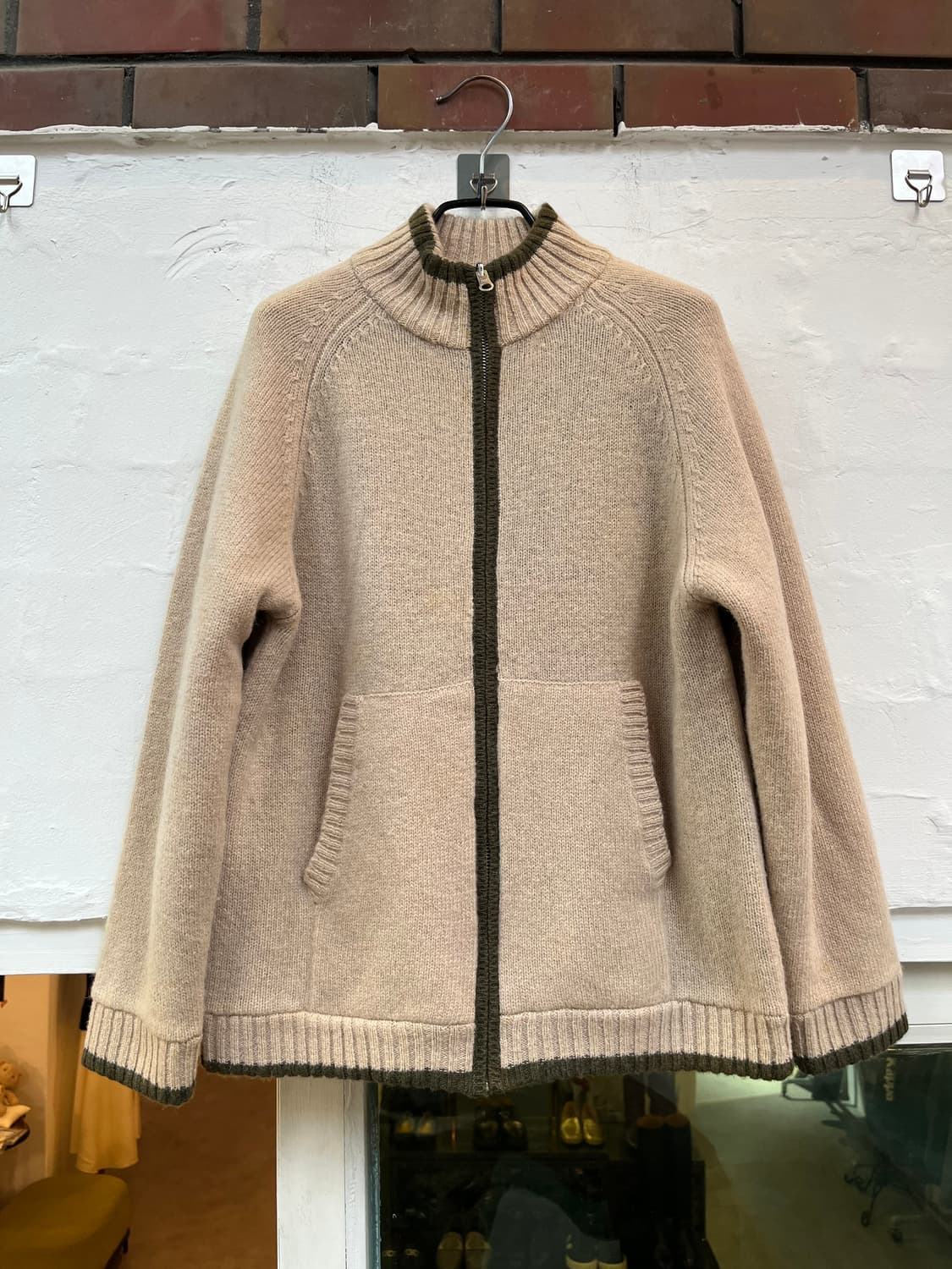 Weatherland basics 리버서블 울 니트집업 L 상품이미지6