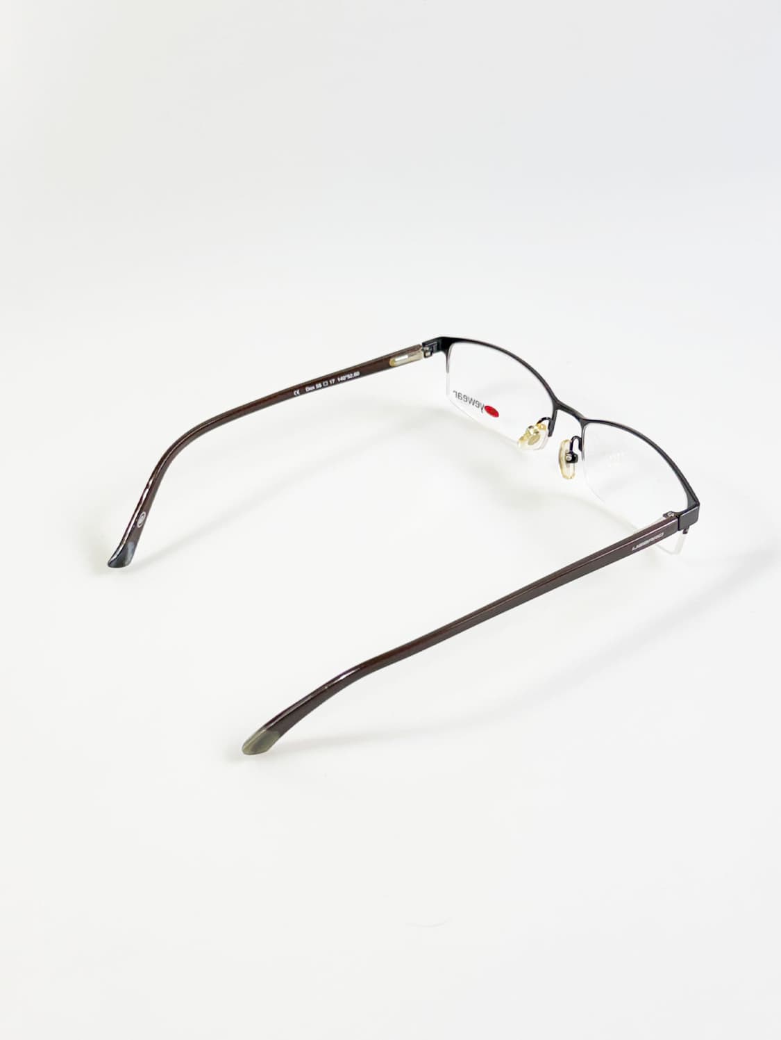 LIZZARD EYEWEAR 블랙 반무테 스퀘어 메탈 빈티지 안경 상품이미지4