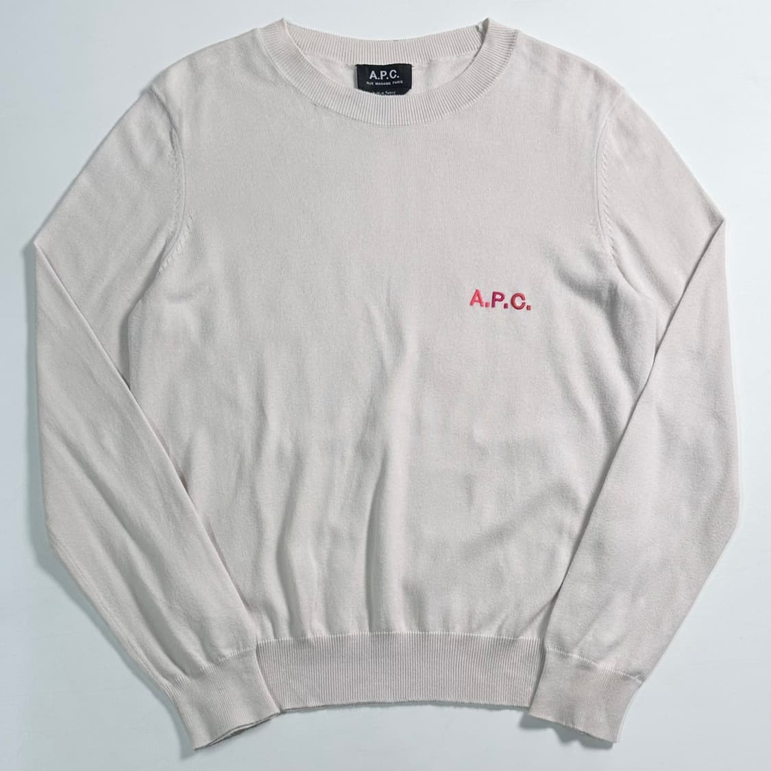 APC 아페쎄 코튼 화이트 니트  상품이미지1