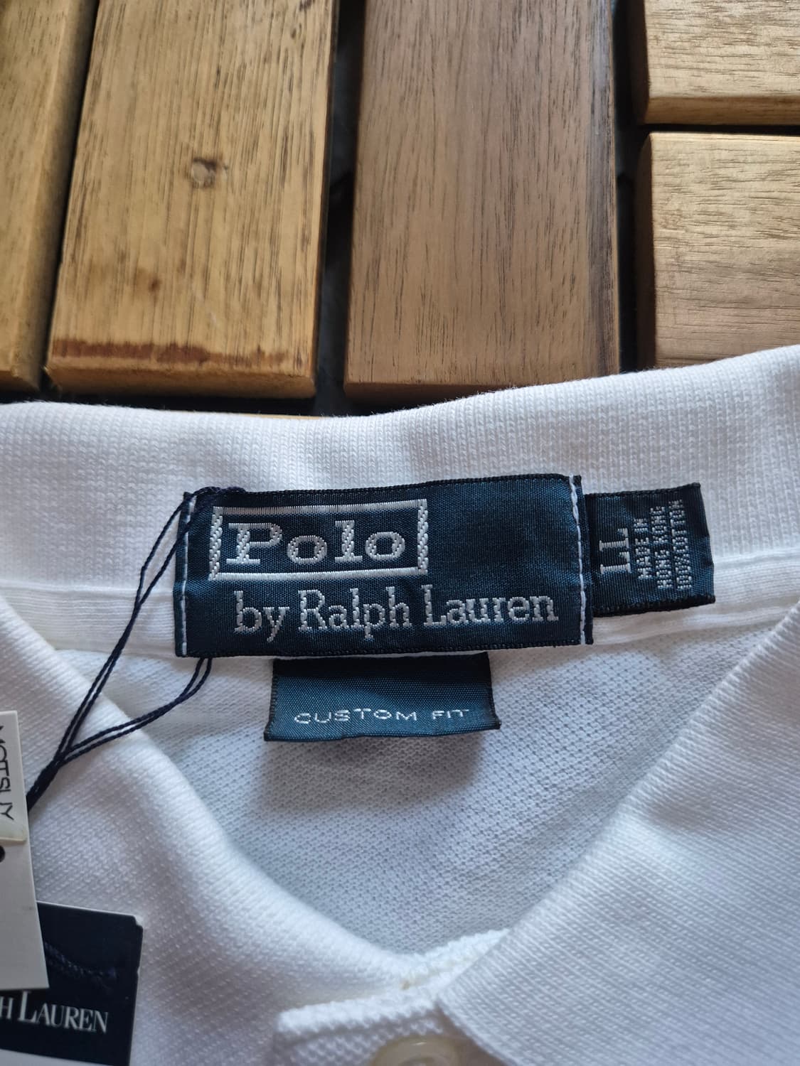 Polo 폴로 랄프 로렌 화이트 피케셔츠 카라티 (데드스탁) 상품이미지2