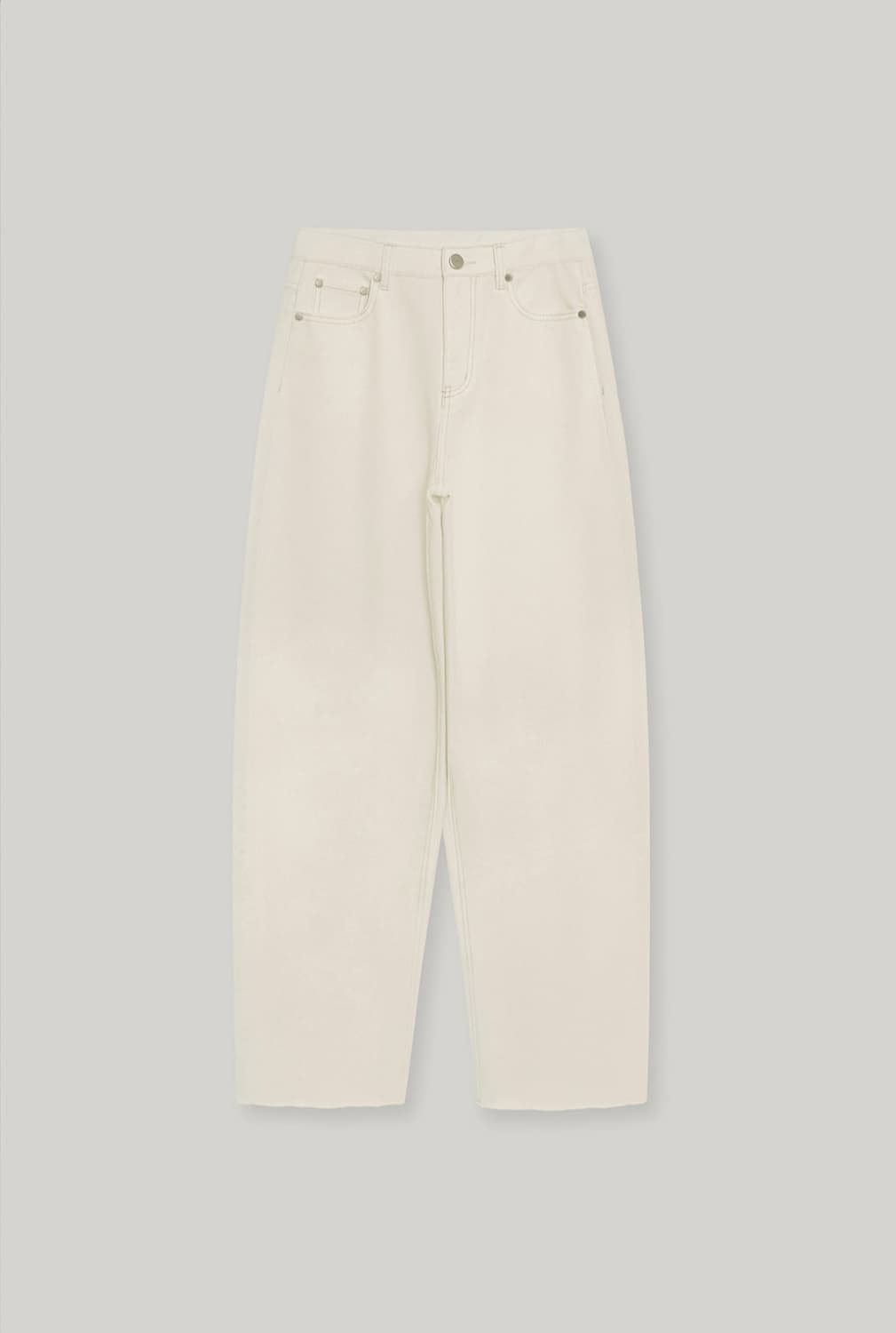 Sienna Tapered Denim Pants / Cream 상품이미지1