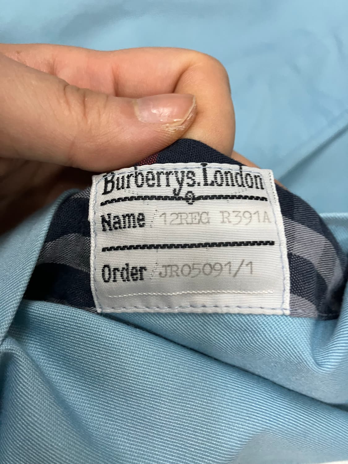 버버리 하늘색 바람막이 봄버 자켓 L 상품이미지8
