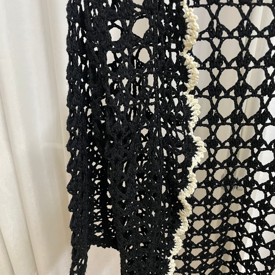 일본 빈티지 크롭 크로쉐 가디건 상품이미지5