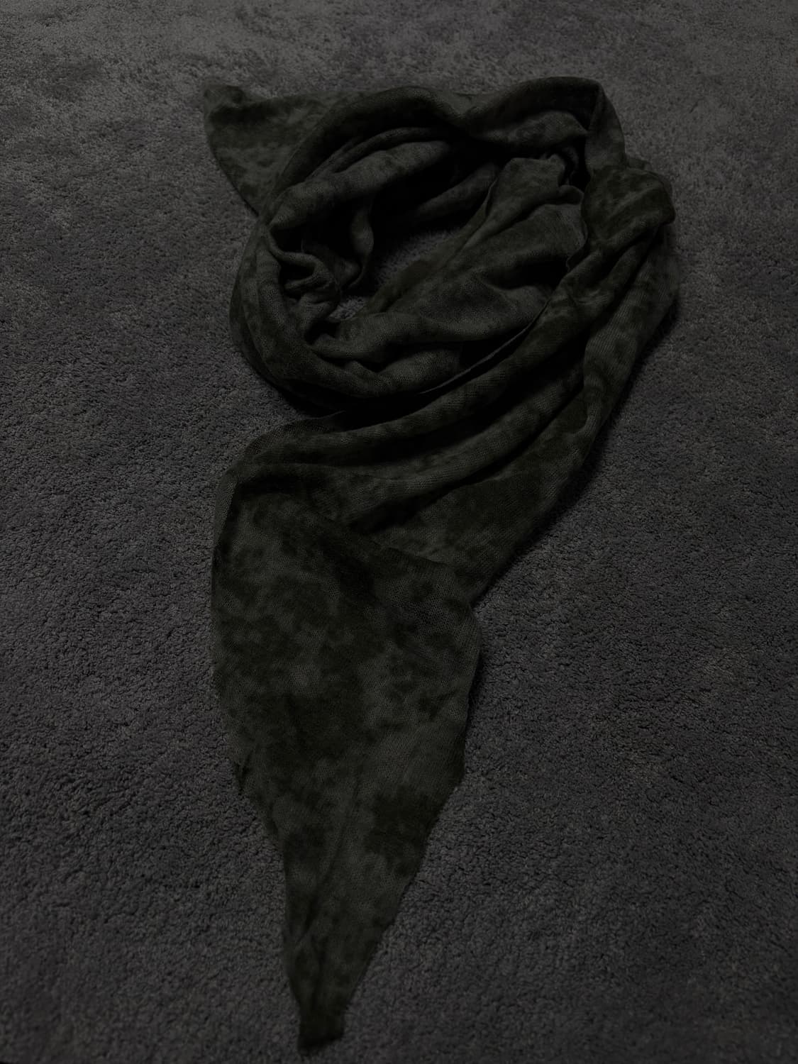 Vintage dark grey v-kei mood scarf 상품이미지3