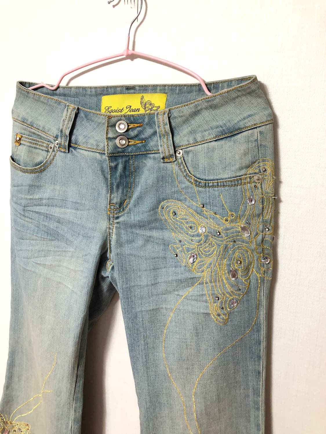Egoist Butterfly Embroidered Jeans 상품이미지1