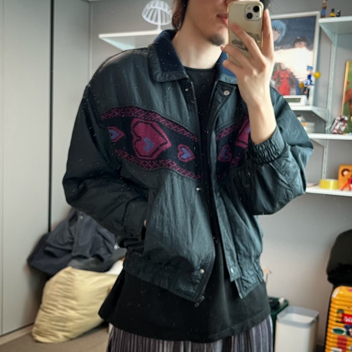 90s 빈티지 Y2K 갸루 나일론 자켓 상품이미지7