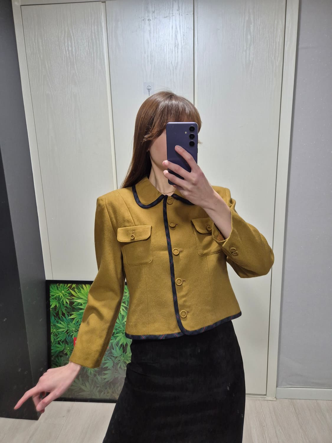 Viyella. 빈티지 브라운 자켓 상품이미지7