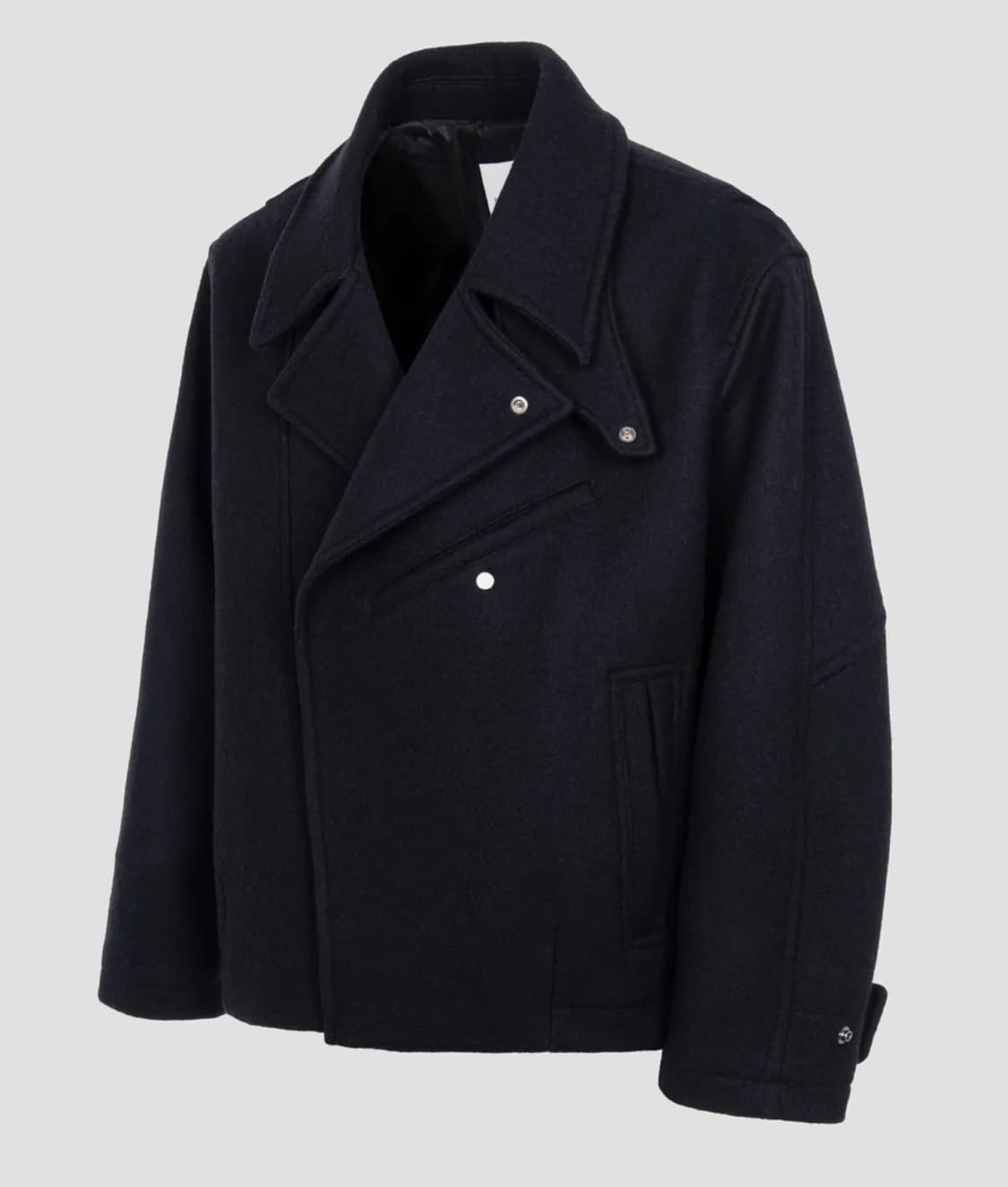 Non Blank 멜톤 울 라이더 하프 코트 M 상품이미지1