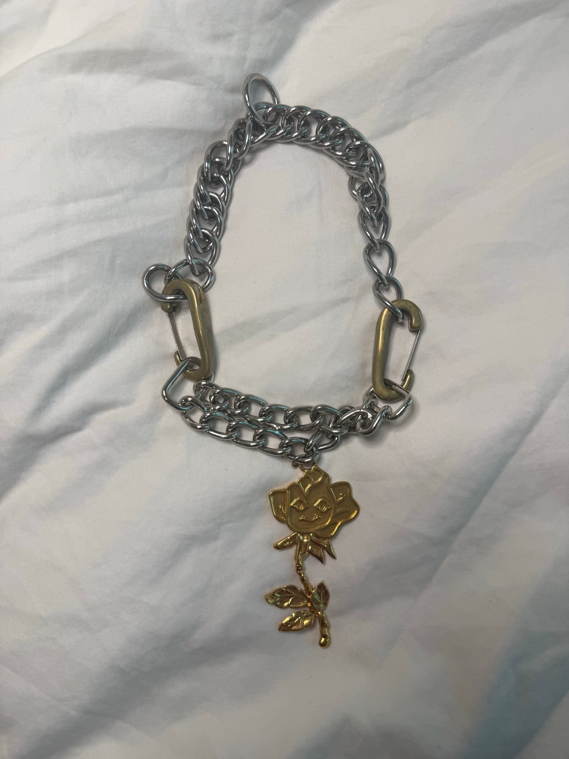 초포바 로위나 실버 앤 골드 로즈 목걸이 상품이미지2