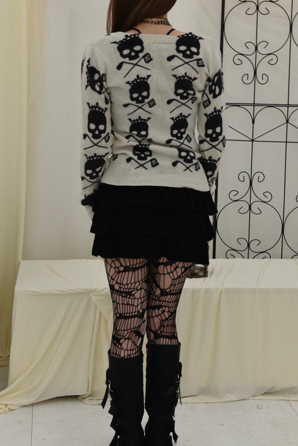 크라운 스컬 펑크 니트 상품이미지7