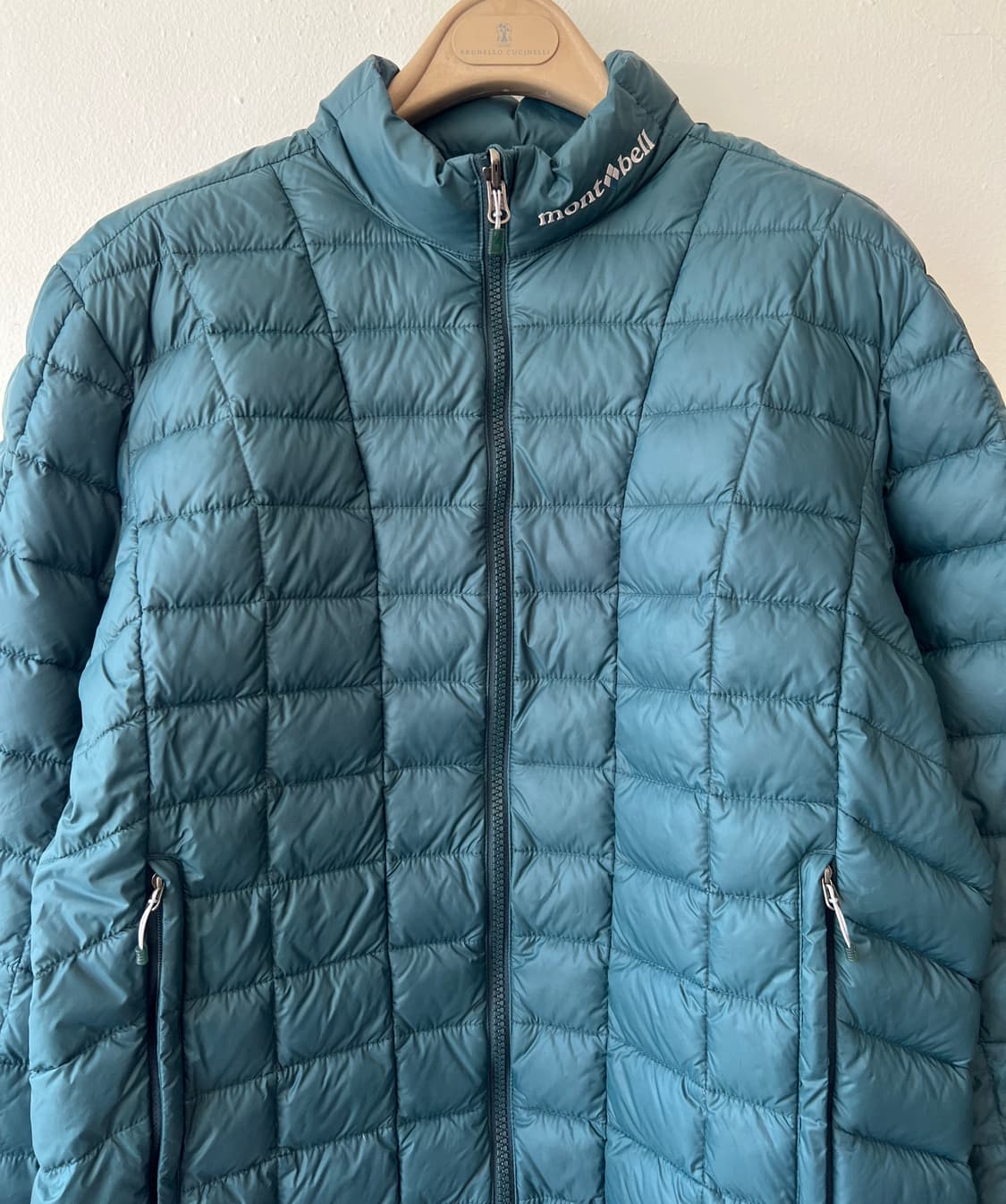 몽벨 남성 그린 구스다운경량패딩 상품이미지2