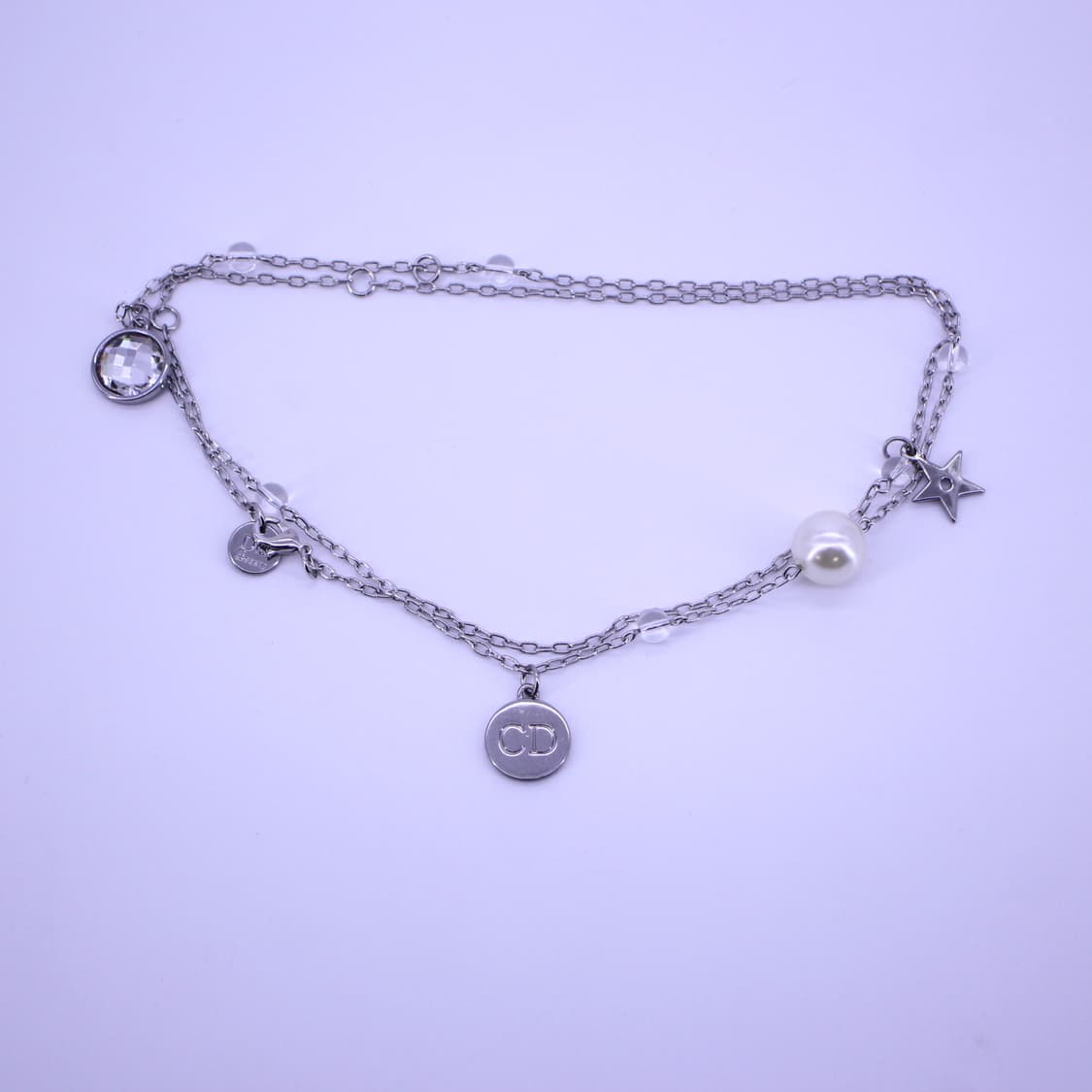 디올 CD 로고 진주 멀티참 롱체인 목걸이 상품이미지7