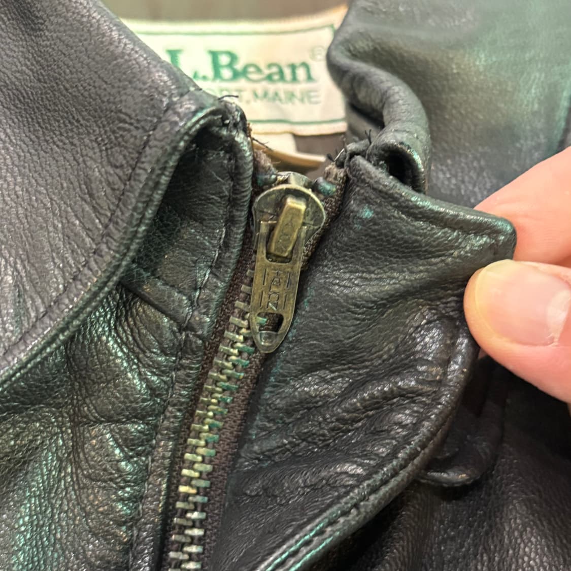 [L] USA LL BEAN 엘엘빈 A2 고트스킨 레더 자켓 상품이미지4