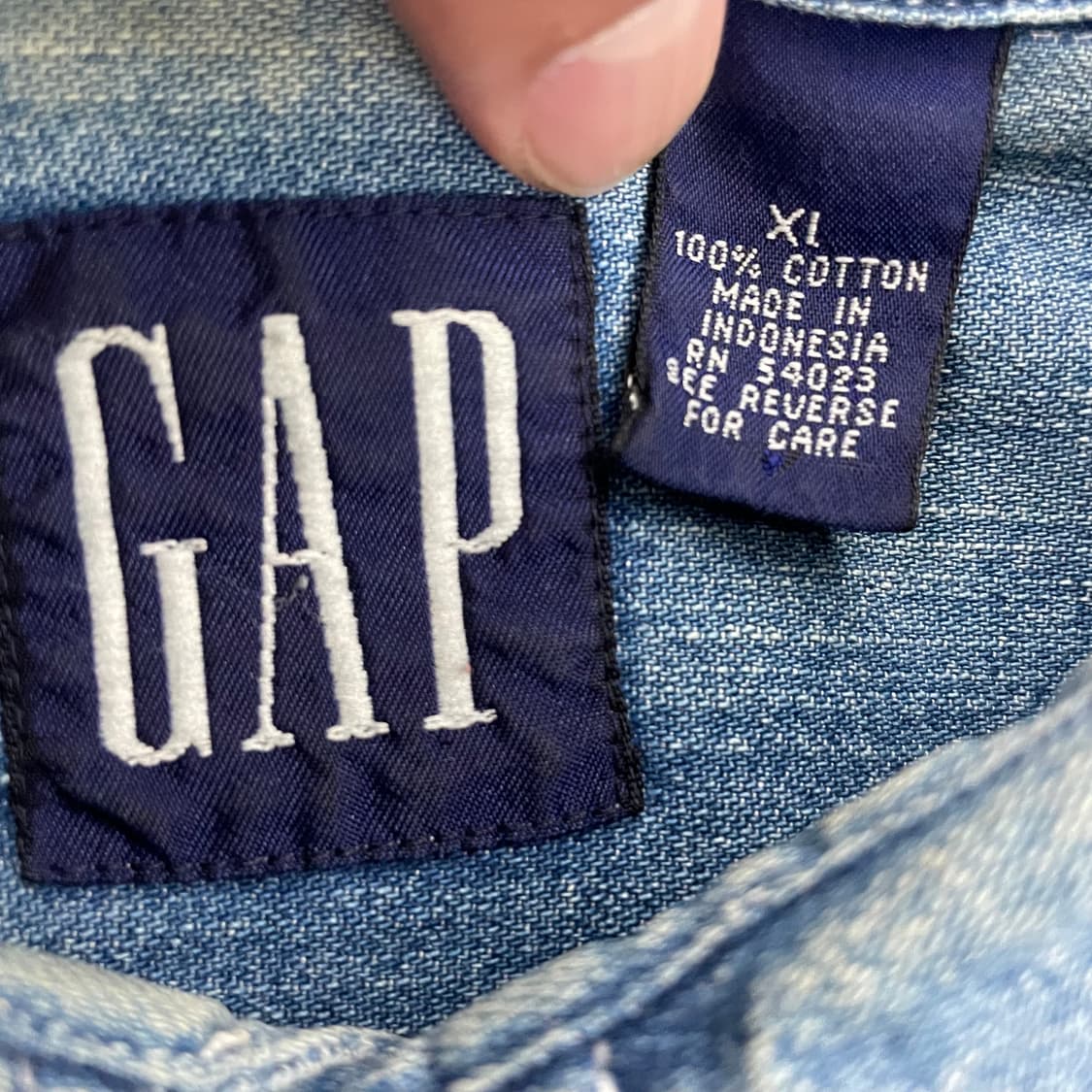 [XL] 갭 GAP 90s 빈티지 오버핏 데님 셔츠 상품이미지3