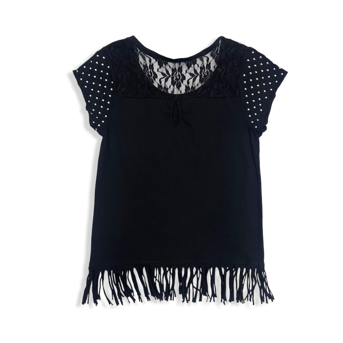 Stud Detail Back Mesh Punky Top 상품이미지3