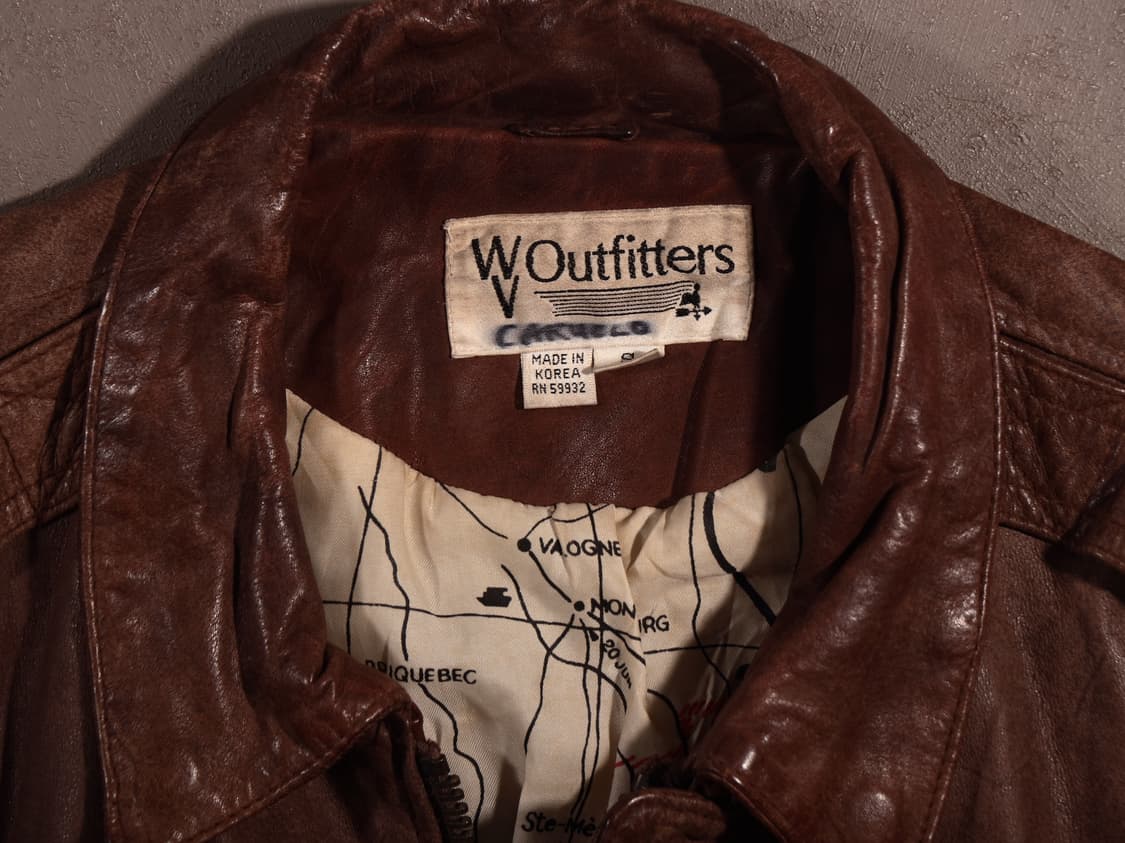 90s WV 아웃피터스 레더 플라이트 자켓 상품이미지4