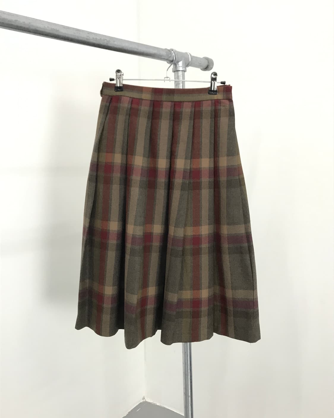 Jpn Wool Checked Midi Skirts 상품이미지4