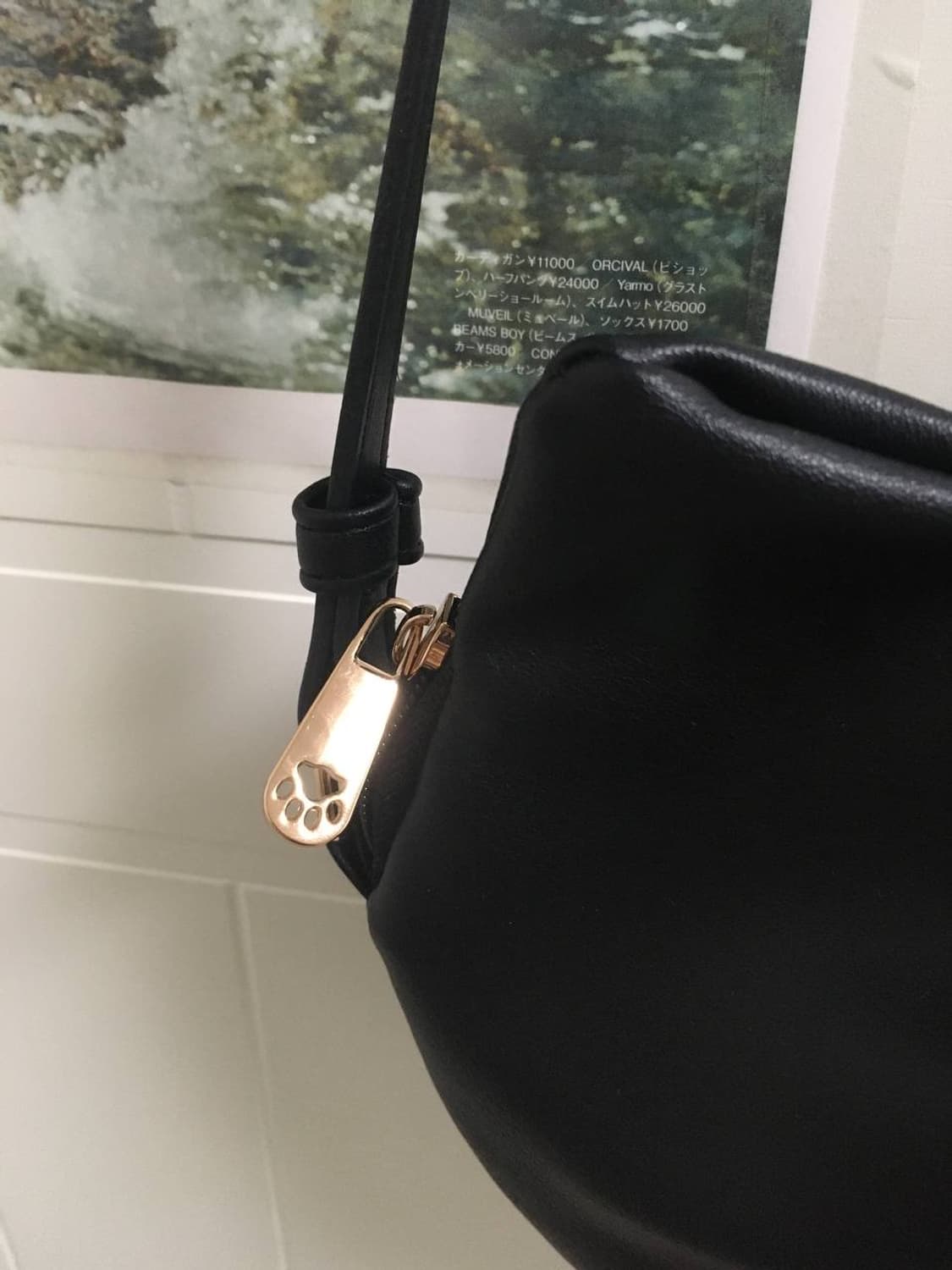 일본빈티지 네코 크로스백 블랙 미니 고양이 모리걸 미니멀 상품이미지2