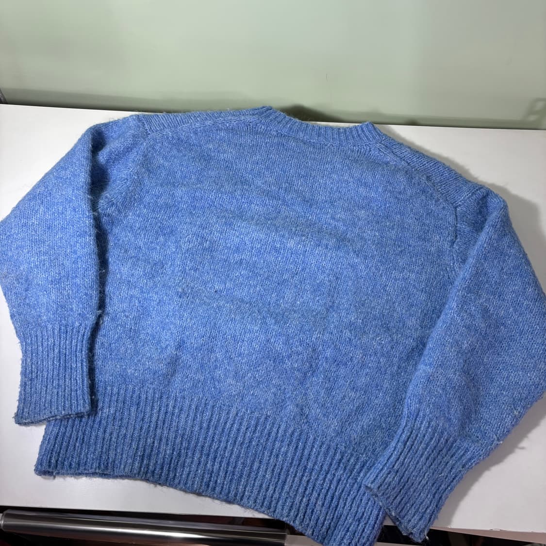 우먼FREE 자라 소라색 알파카혼방 니트 상품이미지3