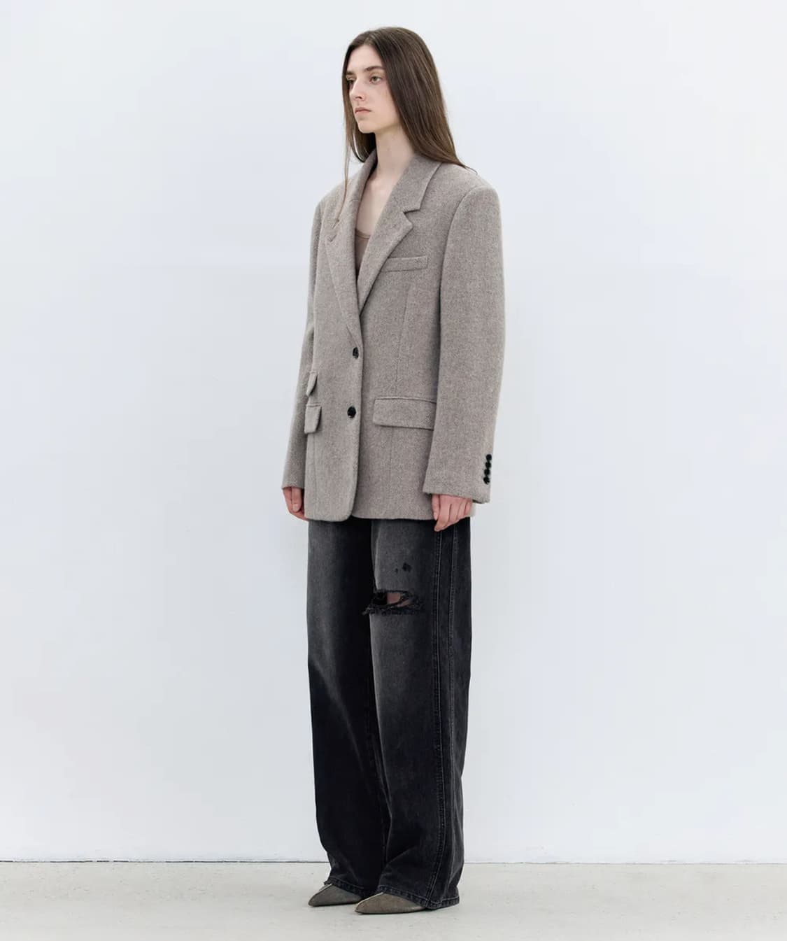 인사일런스우먼 윈터 오버사이즈 하프자켓 상품이미지2