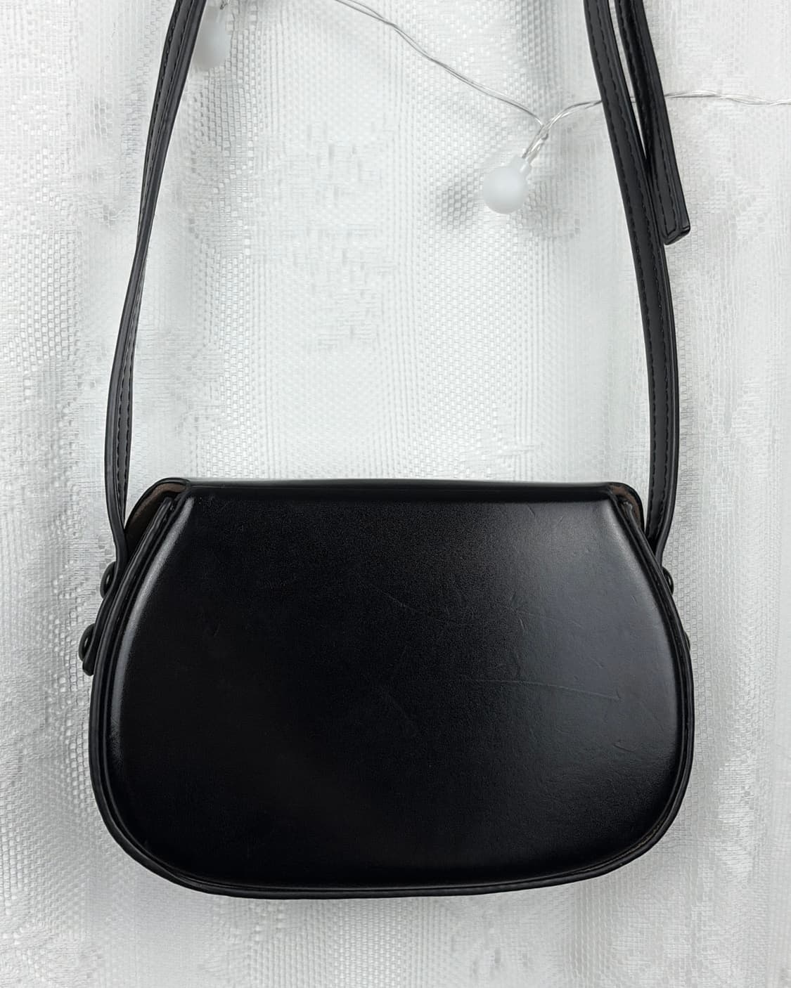 Real leather black mini cross bag 상품이미지7