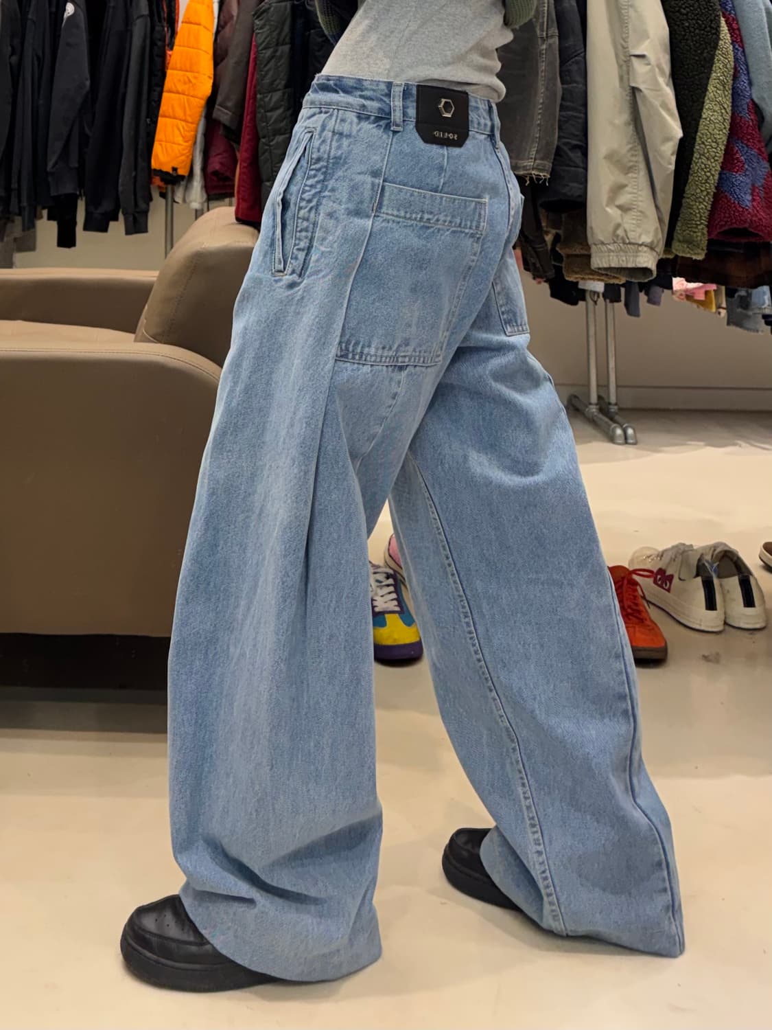 24ss 솔리드옴므 벌룬 데님팬츠 상품이미지5