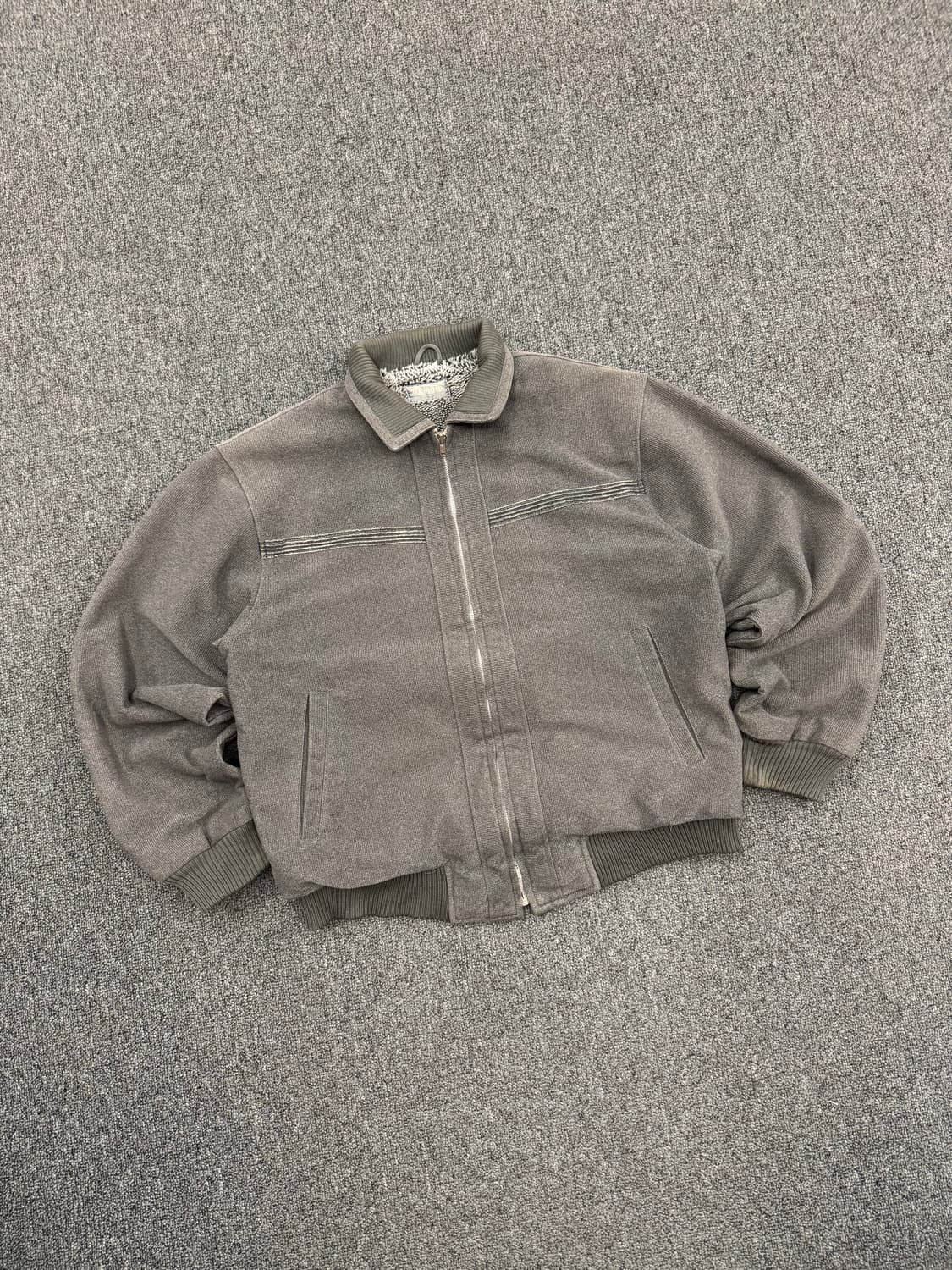 L)Japanese vintage 울 니트 봄버 자켓 상품이미지2