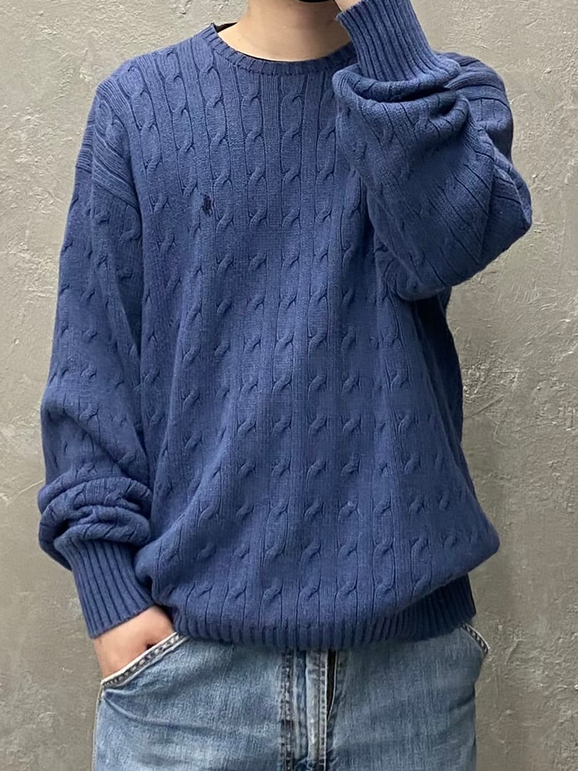 [100] 90-00s Polo 폴로 랄프로렌 코튼 케이블 니트 상품이미지7