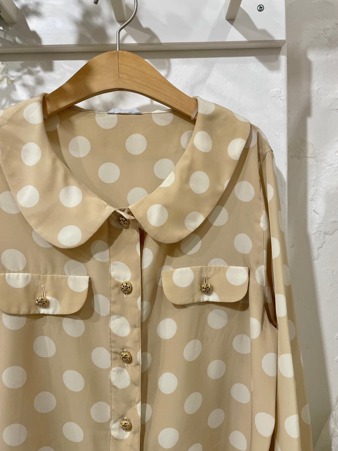 둥카라 도트 블라우스 + 버터 가디건 상품이미지10