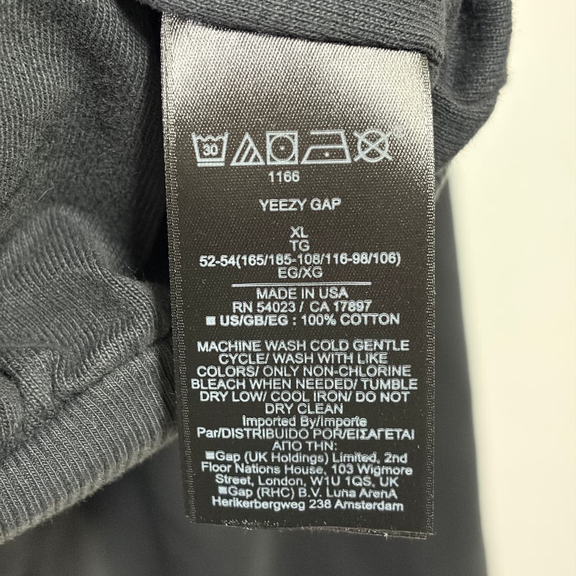[XL] 이지 갭 도브 후드 워시드 블랙 상품이미지7