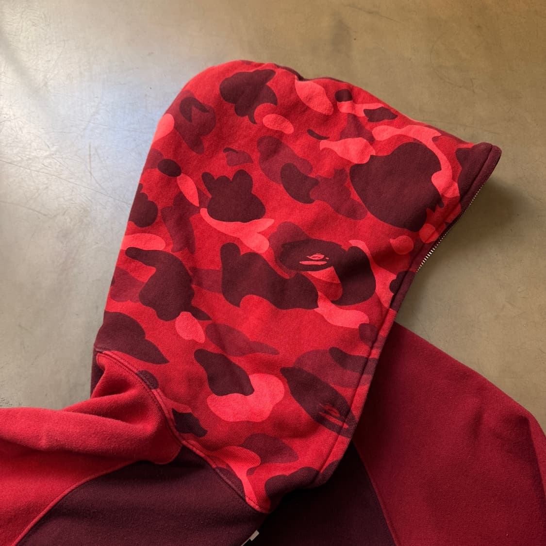 베이프 크레이지 카모 적계 릴렉스핏 후드집업  상품이미지3