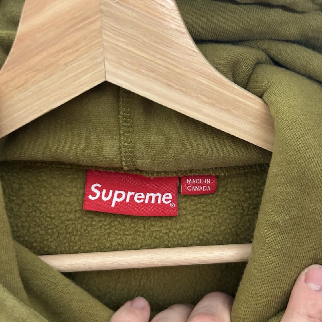 SS17 슈프림 슬리브 아크 후드티 올리브 상품이미지3