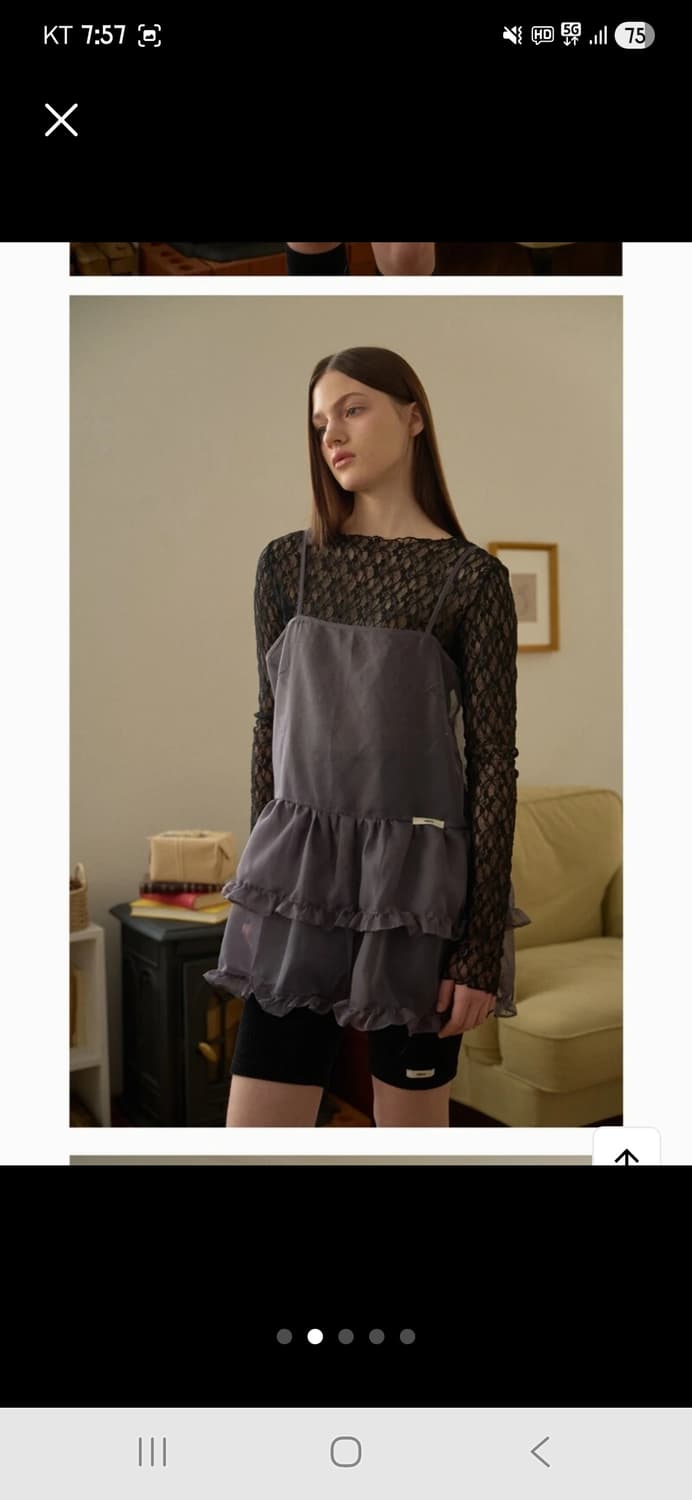 레터리 레이어드 원피스 새상품 상품이미지2