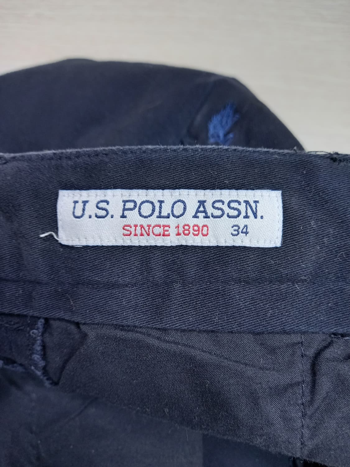 32 US.POLO.ASSN 봄가을용 스판 치노 네이비 32-375 상품이미지7