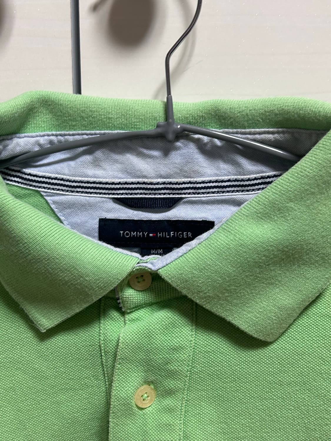 타미힐피거 남성 연두색 폴로 셔츠 M 상품이미지4