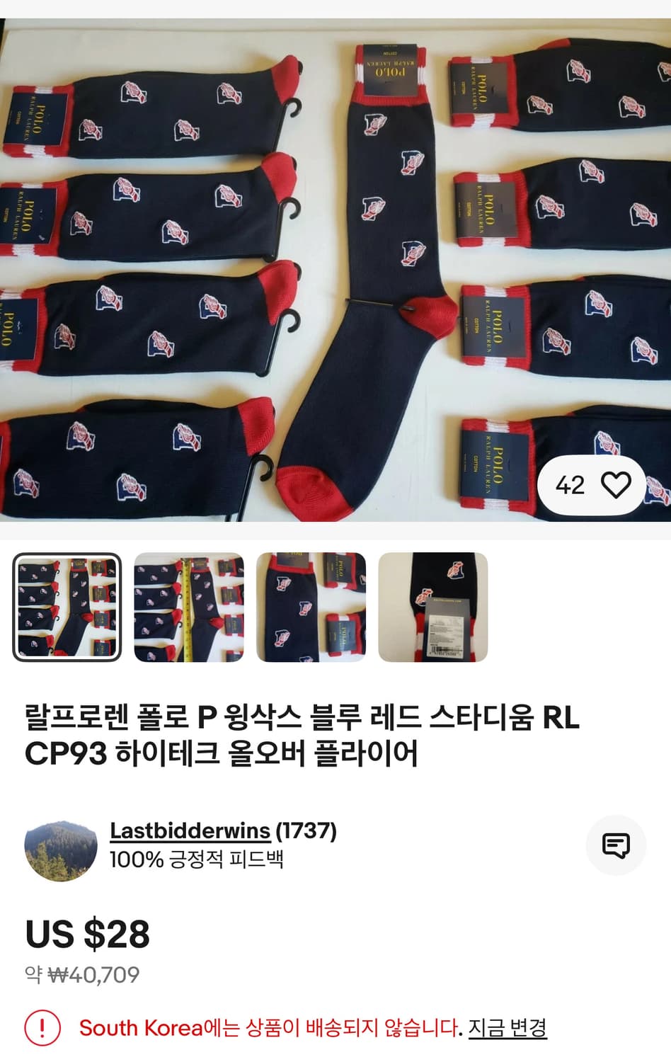 Polo 폴로 랄프로렌 윙 시리즈 자수 싹스 상품이미지3