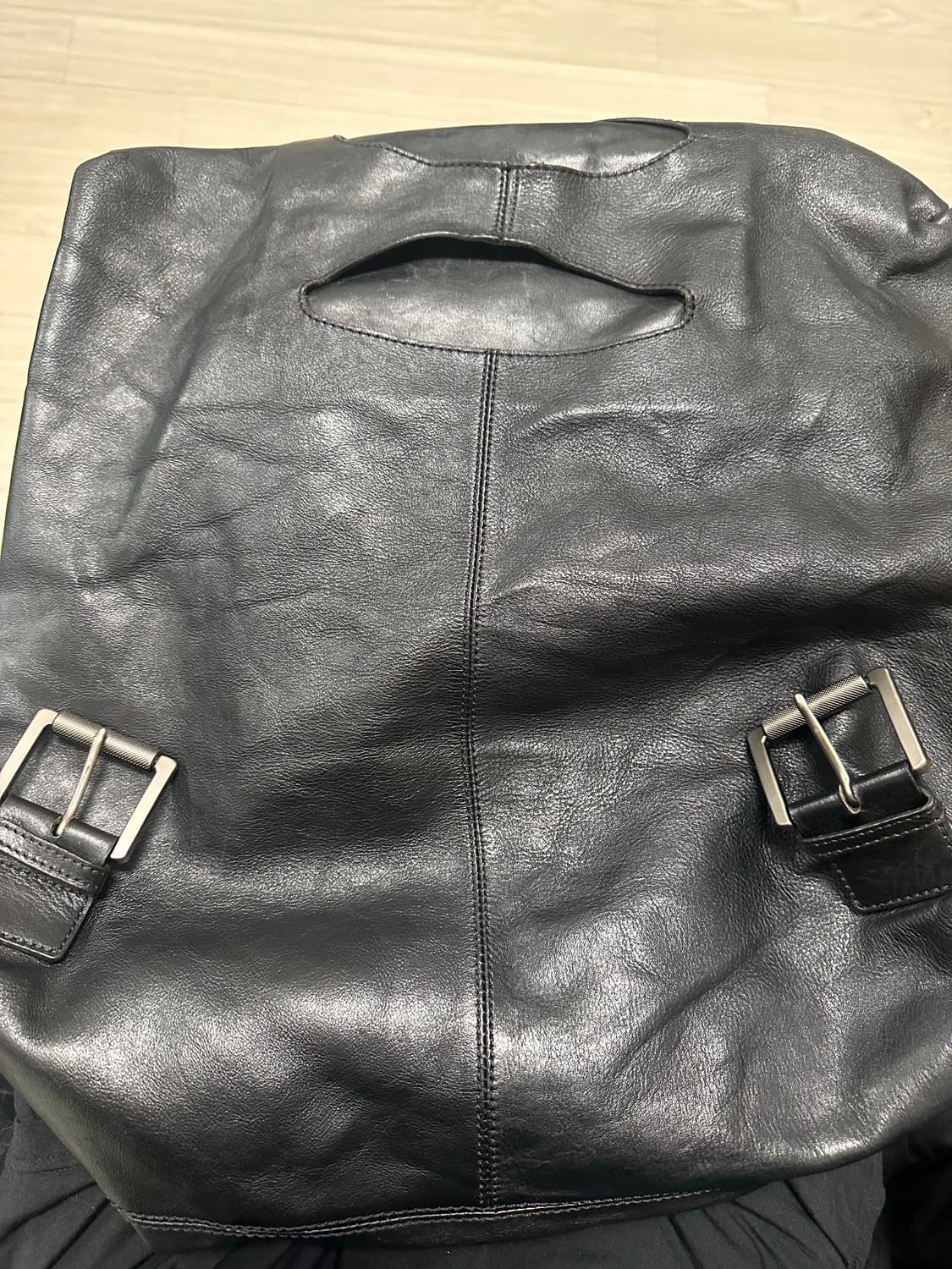 우영미 리얼 레더 백팩 라지 os 상품이미지5