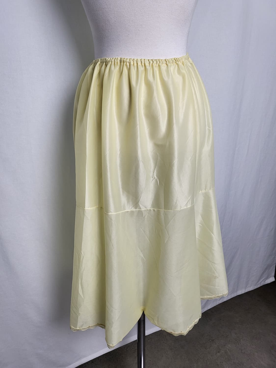 빈티지 바닐라 옐로우 슬립 스커트 상품이미지2