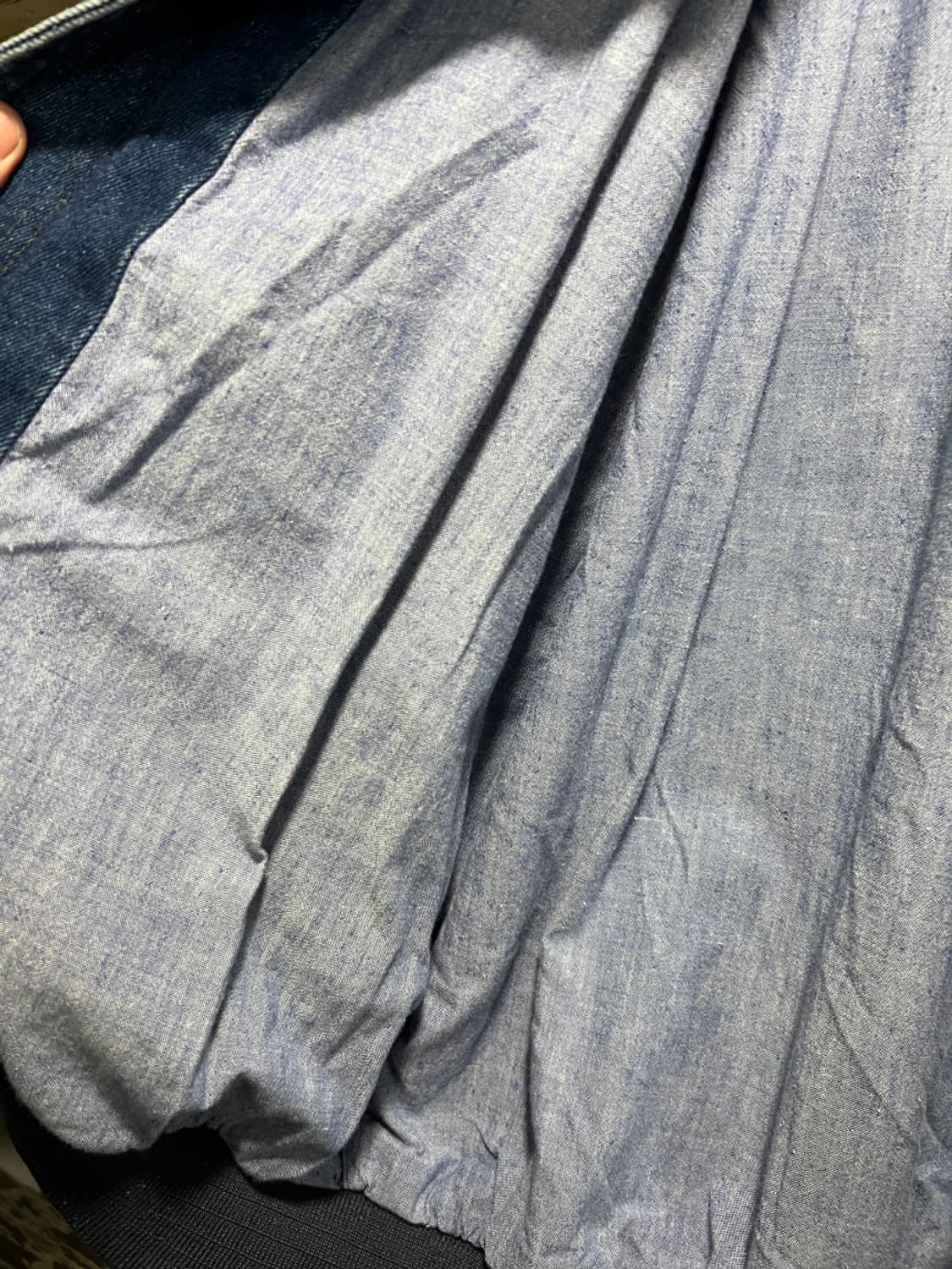 USA 빈티지 워싱 데님 그린 바시티 자켓 L 상품이미지5